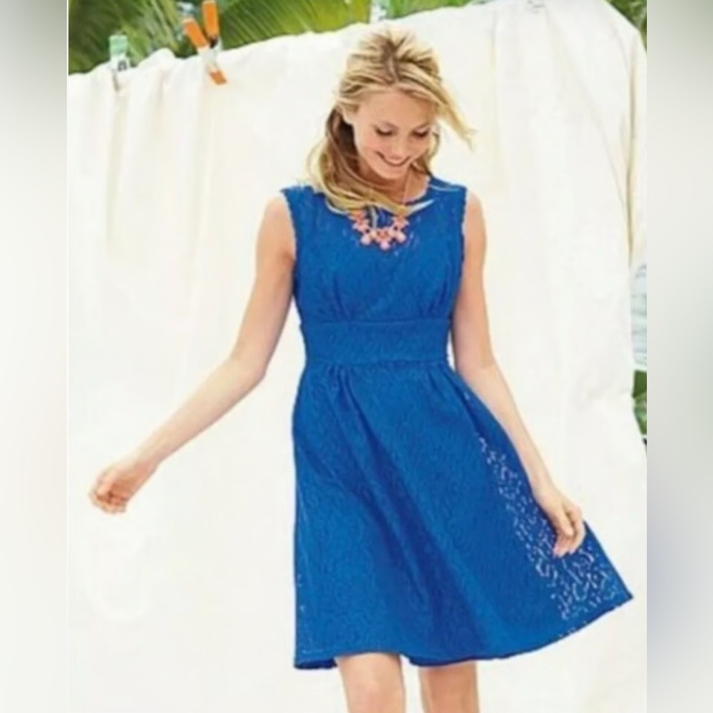 Dressbarn Blue Fit and Flare Dress